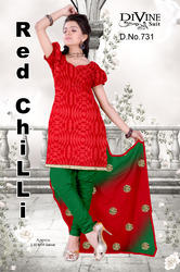 Manufacturers Exporters and Wholesale Suppliers of Red Colored Suit Surat Gujarat